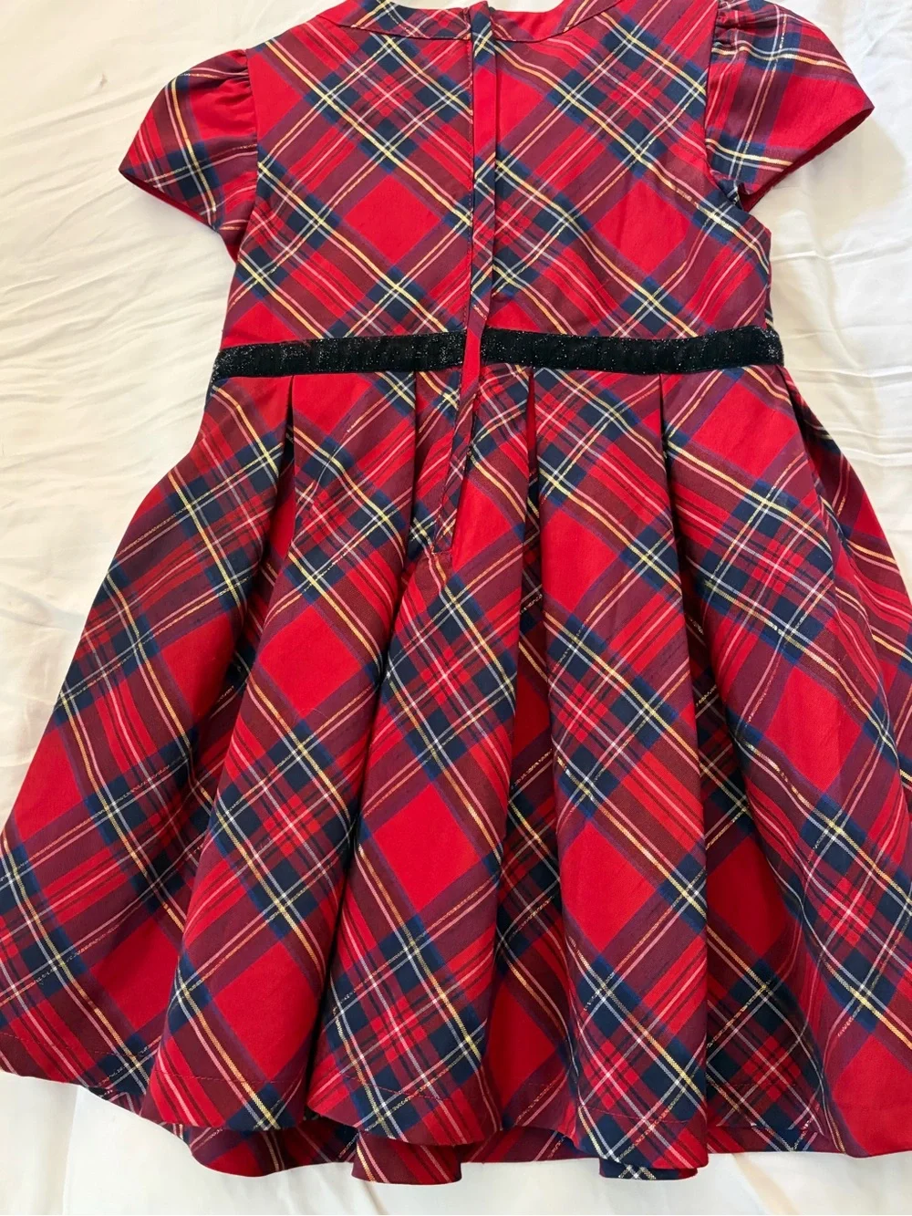 American Girl Red Plaid Holiday Dress with Bow